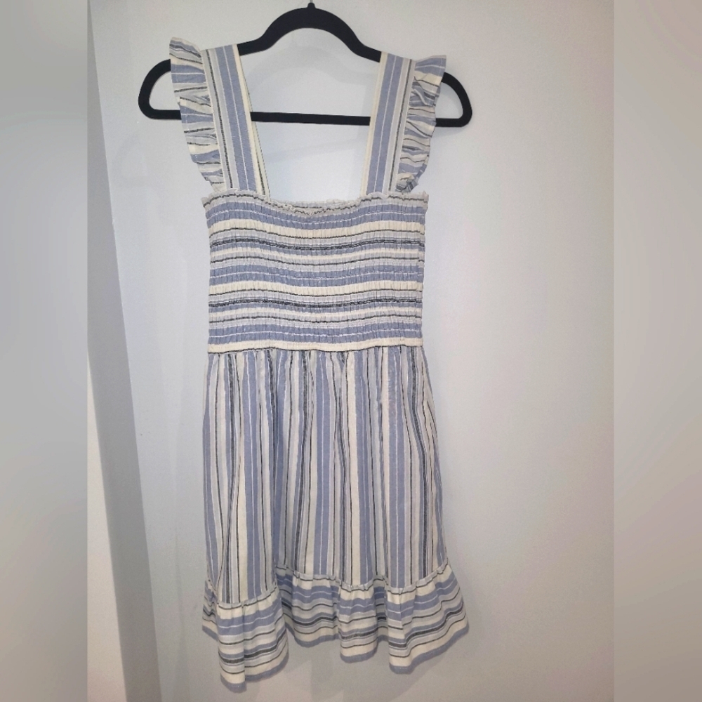 Medium-Stripped Cotton blue and white dress